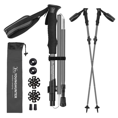 Adjustable Ultralight Country Ski Pole 5 Section Tracking Hiking