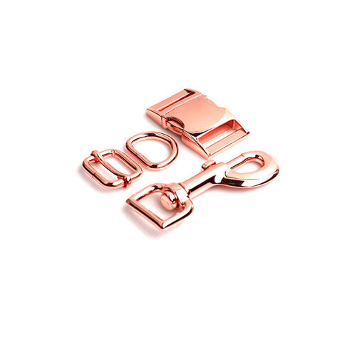 Buy Standard Quality China Wholesale 25mm Dog Collar Hardware Metal  Accessories Rose Gold Tri-grlide Side Release Buckle D Ring And Dog Hooks  Setspopular $1.75 Direct from Factory at Dongguan Sweet Orange Technology