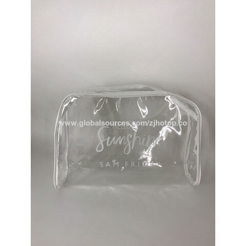 Vente directe fabricant : grand sac de rangement cosmétique portable transparent en PVC for sale at factory direct price