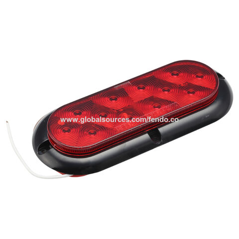 Luces LED De Freno De Cola De Remolque Rojo Ovalado Traseras Para Camiones  2 Pcs