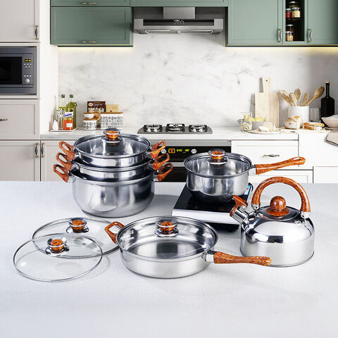 Buy Wholesale China 12pcs Stainless Steel Cookware Set Pots Pans