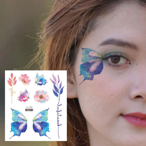 Butterfly Face Sticker Tattoo Butterfly Face Sticker Tattoo