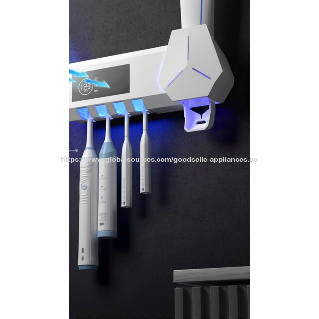 Nouveaux Supports de Désinfection de Brosses à Dents avec Lumière UV Intégrée et Montage Mural pour Accessoires de Salle de Bain de Style Moderne for sale at factory direct price
