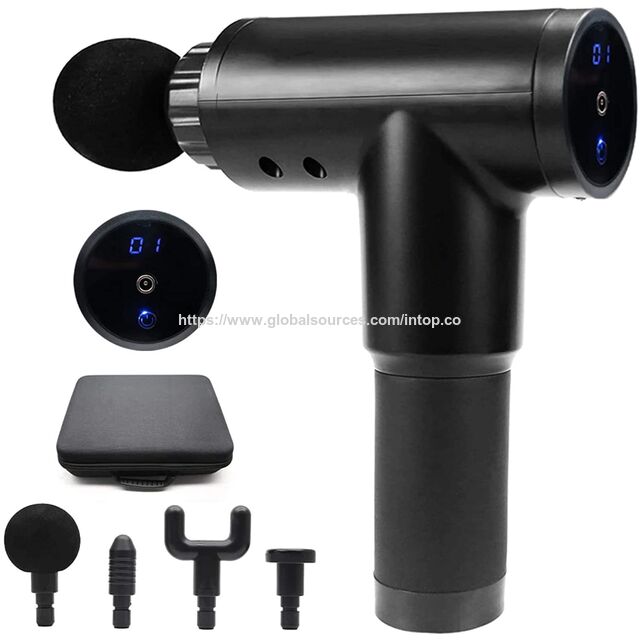 Großhandel LCD Display Therapie Massagepistole 3 Gänge Muskelmassagegerät Schmerzlinderung Sport Massagegerät Entspannung Körper Schlankheitsmittel for sale at factory direct price