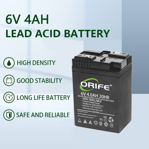 6v rechargeable lead acid battery