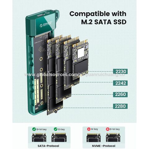 Funda de SSD M2, carcasa NVME, adaptador de SSD M.2 a USB 3,1 Con