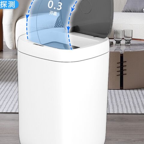 Table Trash Can Garbage Bin Kitchen Bathroom Toilet Trash Can Best  Automatic Induction Waterproof Bin Without Lid