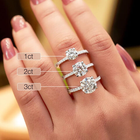 Bulk Buy China Wholesale Moissanite Diamond 925 Sterling Silver Gra  Certified Vvs Six Prong Engagement Rings Women Solitaire Wedding Ring  Custom Available $8.8 from Shishi Wandaiwang Group Co. Ltd