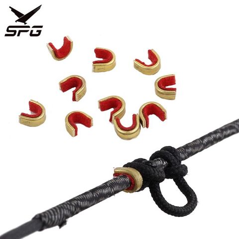 E-outstanding Nock Point 20PCS Archery String Nocking Points Bow String Buckle Clips Cam String Nocks For Compound And Recurve Bow Red Archery Nocking