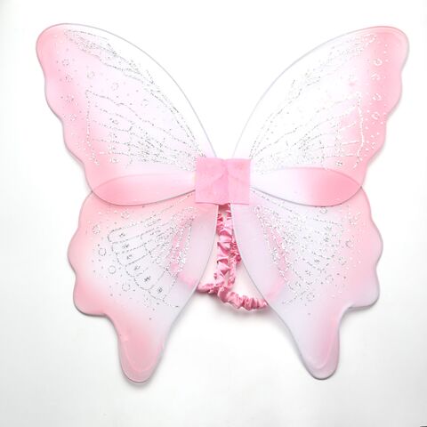 Cute Pink Butterfly Fairy Wing Tutu Wand Set For Kids Children Costume ...