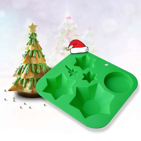 Christmas Tree Cake Pan 3D Silicone Christmas Baking Molds for