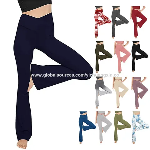 Casual Compression Legging Feminina Women Bell Bottom Pants Yoga Flared  Petite Yoga Pants for Women Petite Length