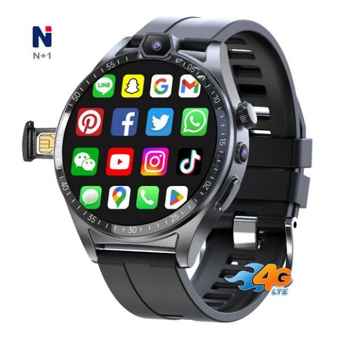 Reloj inteligente 4G Android para hombre, con tarjeta SIM, Wifi, cámara  Dual, Google Play, GPS, 2