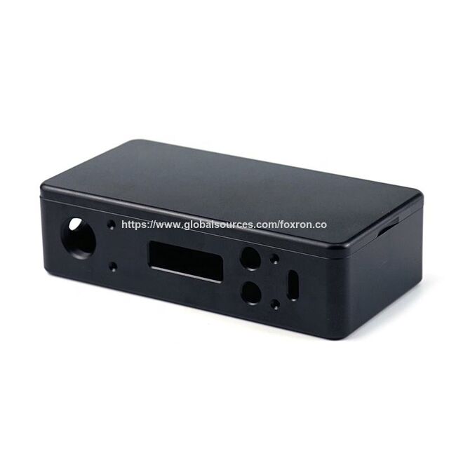 Buy China Wholesale Oem Precision Cnc Machined Parts Black Aluminum Machined Enclosures Cnc Machining Audio Chassis Protective Housings & Cnc Machined Parts $1.65
