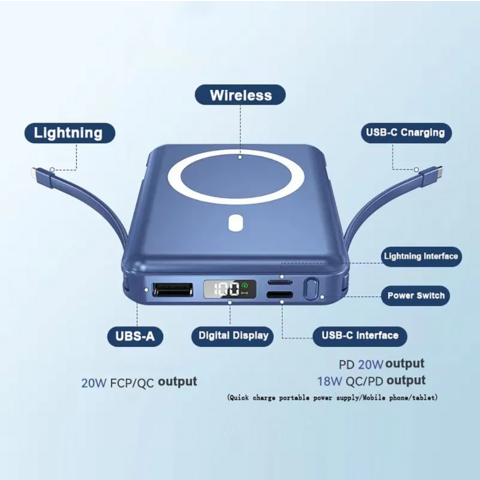 UGREEN-Batería Externa magnética de carga rápida para iPhone, Xiaomi,  OnePlus, Samsung, 10000mAh, 22,5 W - AliExpress
