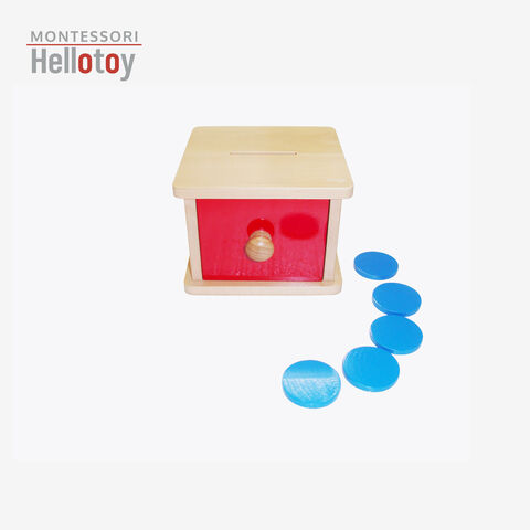 Caixa de Moedas Montessori para Bebês - Brinquedo Educacional Infantil Montessori no Atacado for sale at factory direct price
