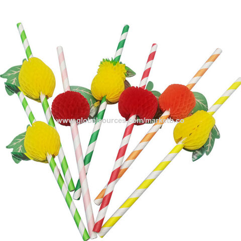 25pcs Disposable Paper Straws With Snowflake Pattern