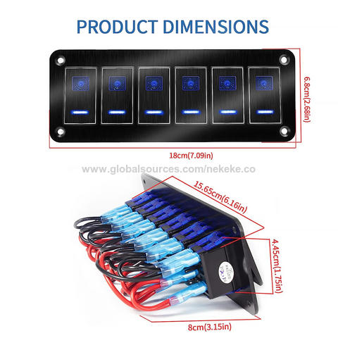 Interruptor basculante LED iluminado, Fabricante de paneles de  interruptores basculantes marinos, fusibles y disyuntores