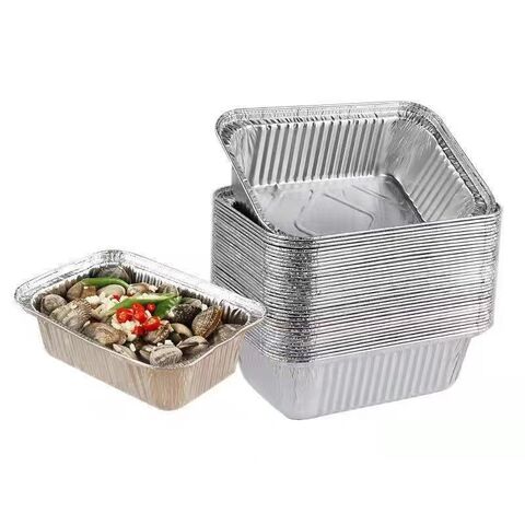 Buy Wholesale China 2023 Hotsale Disposable Food Grade Aluminum Tin Foil  Food Containers Heavy Duty Large Aluminium Foil Baking Pans/tray With Lids  & Aluminium Food Container Aluminum Foil Box Foil at USD