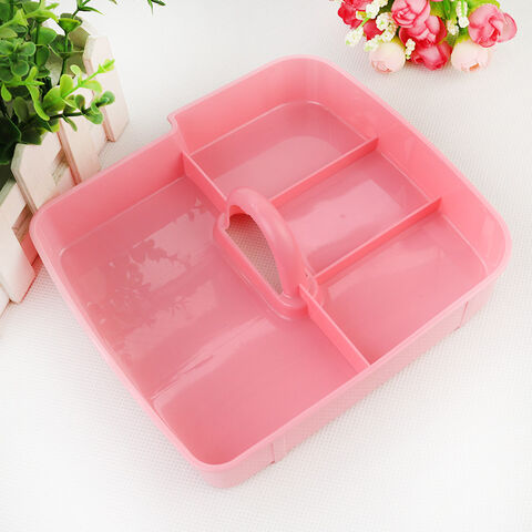 Kinsorcai 11'' Plastic Storage Box With Removable Tray, Multipurpose  Organizer And Storage Case For Art Craft And Cosmetic (pink) - Expore China  Wholesale Portable Storage Box and Portable Storage Box, Plastic Box