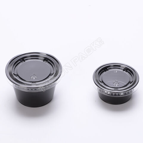 Food Take Away Clear Plastic Cup Lid Disposable Container Chutney Sauce  Shot US