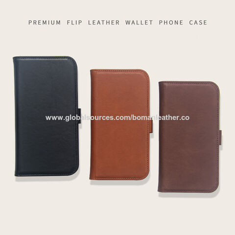 Hot Selling Handmade Cell Phone Case Card Holder Leather