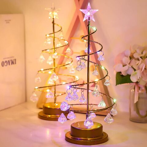 Compre árbol De Navidad Led Con Adorno, Luz Decorativa De Cristal