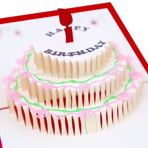 Carte d'anniversaire pop-up faite à la main, cartes de vœux d'anniversaire  3D, cartes pop-up Happy Birthday