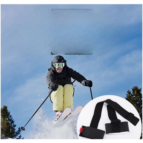 Amazon precio más bajo esquíes de doble tabla portátiles fijación para snowboard correa de trineo ajustable para esquíes