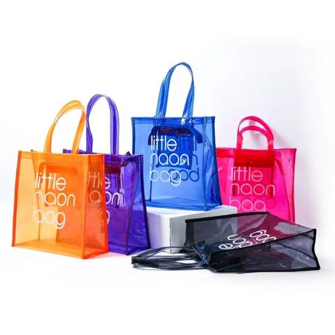 Buy China Wholesale Custom Logo Large Pvc Bag Plastic Clear Transparent  Waterproof Pvc Tote Bag Shopping Bag With Zipper And Pocket & Pvc Tote Bag  $1.03