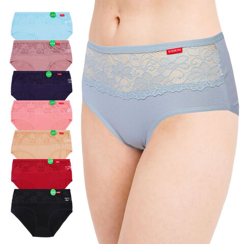 Compre Daily Update Plus Size Women's Lace Cotton Underwear High