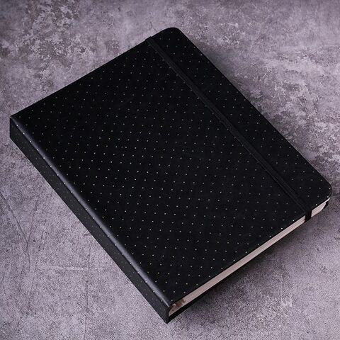 Custom Hardcover Black Paper Notebook with Logo Gold Foiled - China Paper  Notebook, Hardcover Notebook