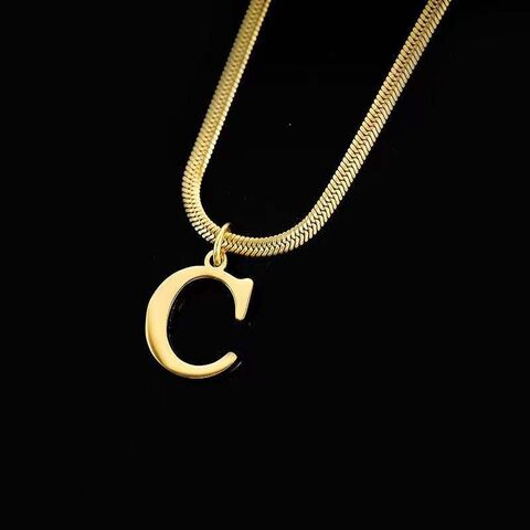 18k Gold Plated Alphabet Pendant