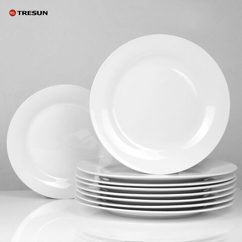 Bulk Cheap Price Flat Plat En Dishes Inch Large Pure White