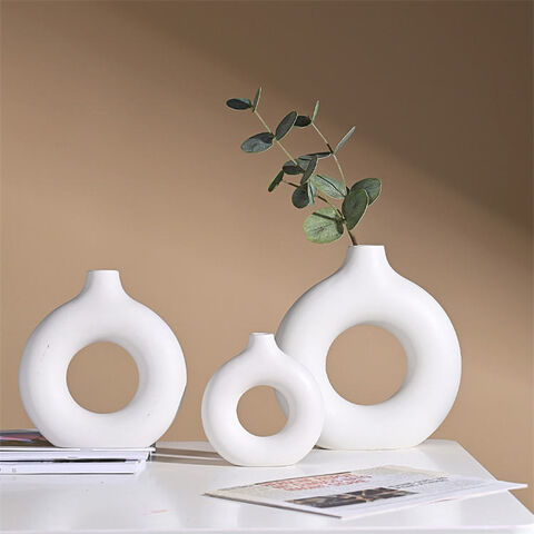 Nordic Style Hollow Circle Shape Creativity Home Decor Porcelain 