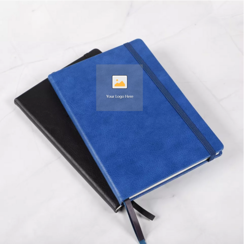 Custom Embossed A4 A5 B5 PU Leather Lined Notebook Agenda With 6 Ring  Binder Luxury Office