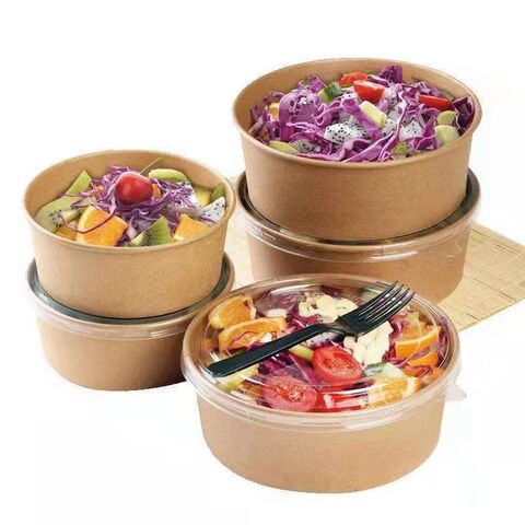Buy China Wholesale Take Away Custom Print Disposable Kraft Paper Lunch ...