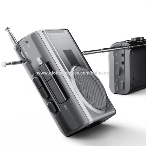 Radio FM portátil con grabadora, radio portátil pequeña recargable, mini  radio de bolsillo con reproductor de música SD / TF / aux, radio pequeña  para correr, viajar.