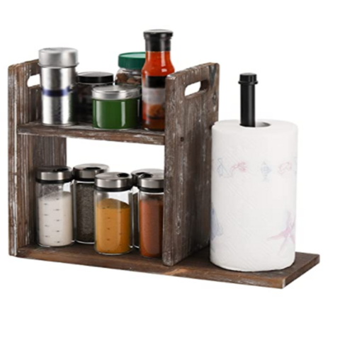 Paper Towel Holder Countertop, Wood Paper Towel Holder Stand