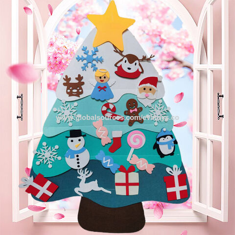 Buy Wholesale China New Design Diy Wall Hanging Decoration Blue Felt  Christmas Tree For Kids W10d697 & Christmas Tree at USD 1