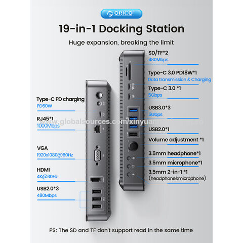 Stations d'accueil USB C Double Moniteur, Docking Station