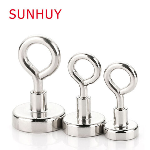  Two Eye Bolt Neodymium Rare Earth Hook Magnets with 50