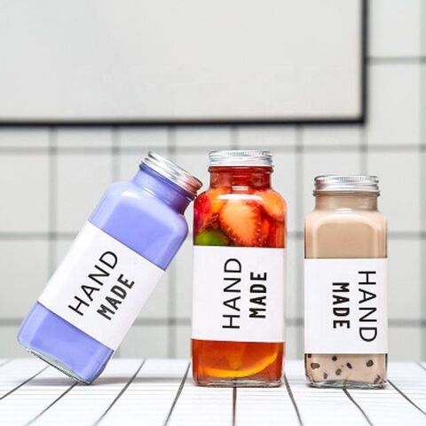 Free Sample Beverage Package 100ml 250ml 350ml 500ml Glass Juice Bottles  with Aluminum Cap - China Glass Juice Bottle, Glass Reusable Juice Bottles
