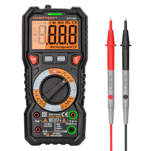 T-rms Tester Digital Multimeter Ammeter Voltmeter Ncv Ohm Manual Range ...