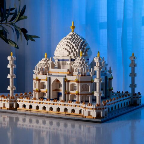 KNEW BUILT Indiano Taj Mahal Modello Giocattoli Micro Mini Blocchi di Costruzione per Adulti Assemblare Decorazione Ctà Famosa Archettura Mattoni 26 KNEW BUILT Indiano Taj Mahal Modello Giocattoli Micro Mini Blocchi di Costruzione per Adulti Assemblare Decorazione Ctà Famosa Archettura Mattoni 26