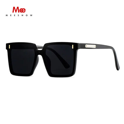 Brand Vintage Women's Sunglasses New Unisex Oversize Shades Lady Trendy  Square Black Sun Glasses Large Wide Temples Eyewear - AliExpress