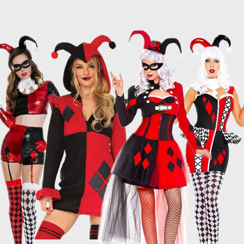 vestito di halloween donna da pagliaccia clown horror assassina vestito di halloween donna da pagliaccia clown horror assassina