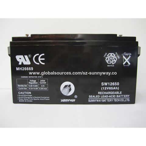 Achetez en gros Batterie Profonde 12v65ah Batterie Solaire Ups Batterie  Onduleur Batterie Chine et Batterie à 40 USD