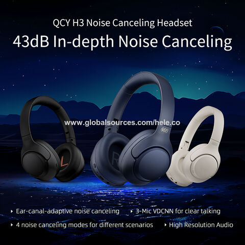 Buy Wholesale China Qcy H3 Anc 43db Headphone With Adapative Support  Oem/odm Bluetooth 5.3 78ms Low Latency For Music Gaming 60-hour Playtime  Tws & Bluetooth Headphone at USD 15.9