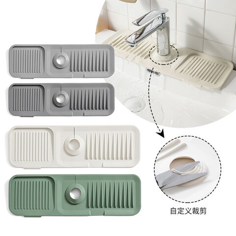 Silicone Sink Faucet Mat for Kitchen Sink Splash Guard, Bathroom